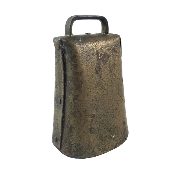 Rustic Farmhouse 6" Metal Cow Bell Iron Clapper Riveted Sides