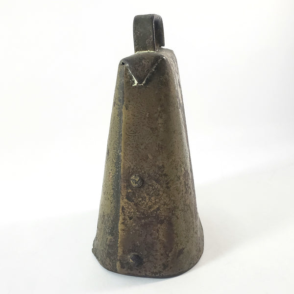 Rustic Farmhouse 6" Metal Cow Bell Iron Clapper Riveted Sides