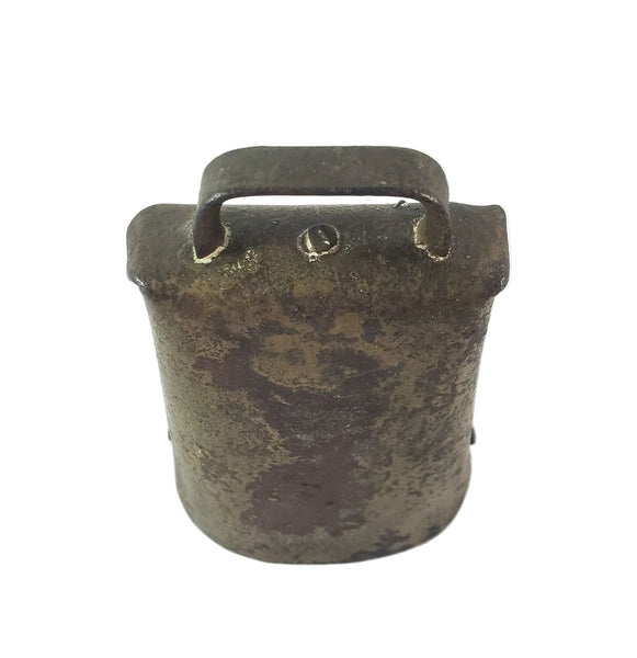 Rustic Farmhouse 6" Metal Cow Bell Iron Clapper Riveted Sides