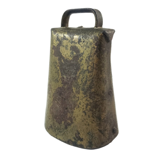 Rustic Farmhouse 6" Metal Cow Bell Iron Clapper Riveted Sides