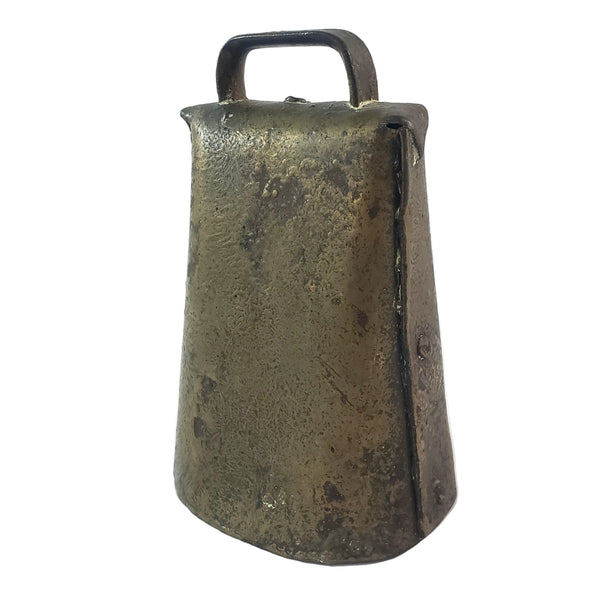 Rustic Farmhouse 6" Metal Cow Bell Iron Clapper Riveted Sides