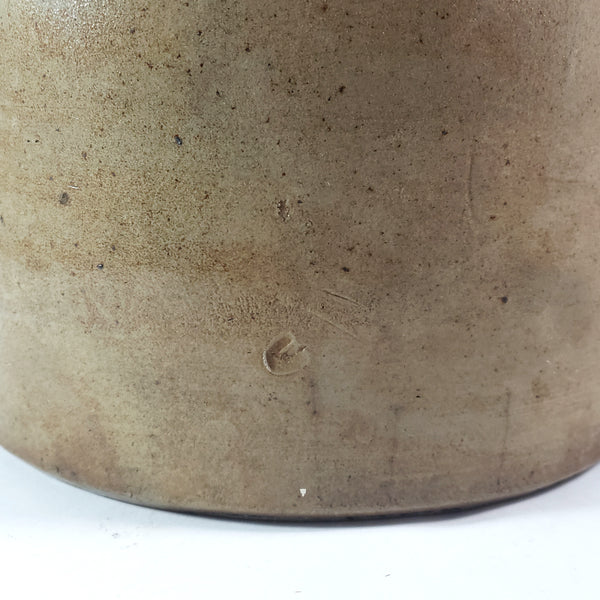 Antique Salt Glazed Stoneware Crock 1 Gallon Double Handles