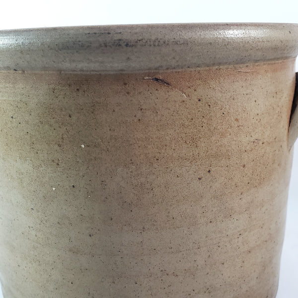 Antique Salt Glazed Stoneware Crock 1 Gallon Double Handles