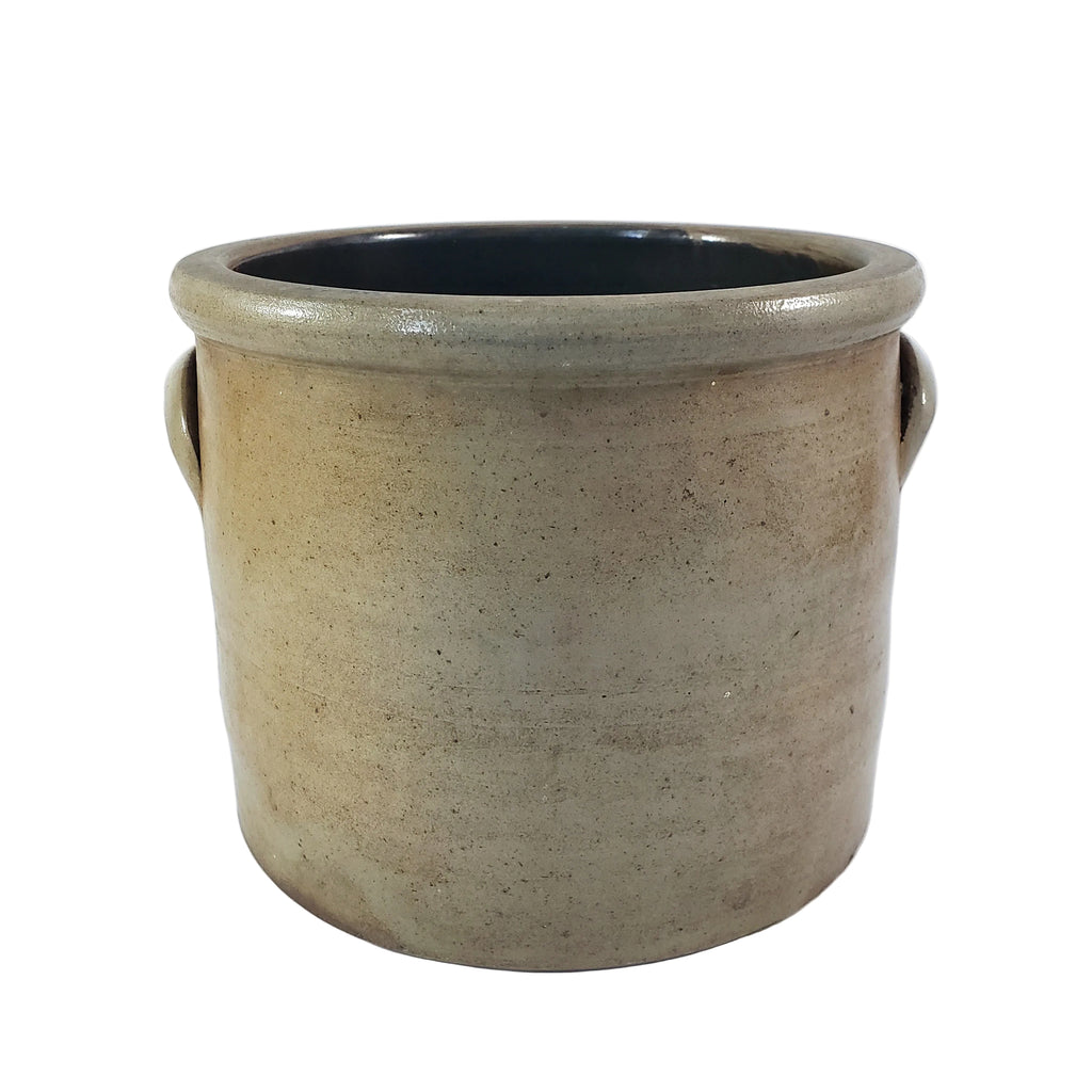 Antique Salt Glazed Stoneware Crock 1 Gallon Double Handles