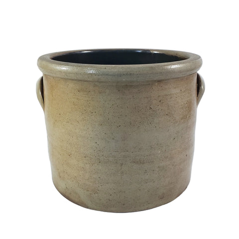 Antique Salt Glazed Stoneware Crock 1 Gallon Double Handles