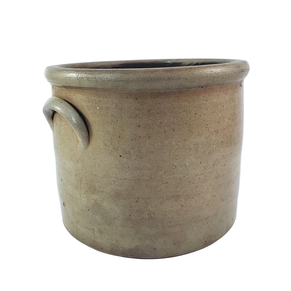 Antique Salt Glazed Stoneware Crock 1 Gallon Double Handles