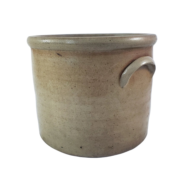 Antique Salt Glazed Stoneware Crock 1 Gallon Double Handles