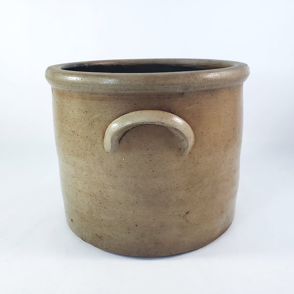 Antique Salt Glazed Stoneware Crock 1 Gallon Double Handles