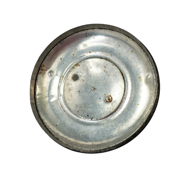 Rustic Antique Gray-Black Enamelware Berry Picking Bucket Tin Lid