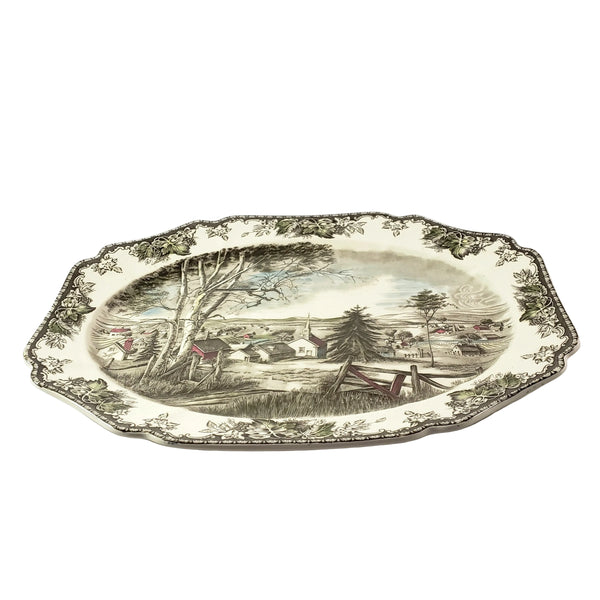 Johnson Brothers Large 20" Oval Platter "The Friendly Village" England