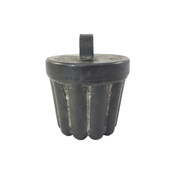 Vintage Fluted Metal Pudding Mold 4.25" with Lid