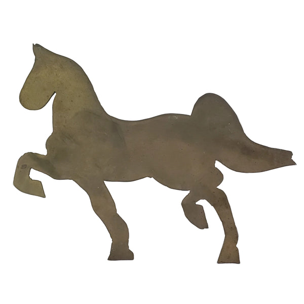 Vintage Flat Stamped Brass "Prancing Horse" Craft Blank Template Cut-Out