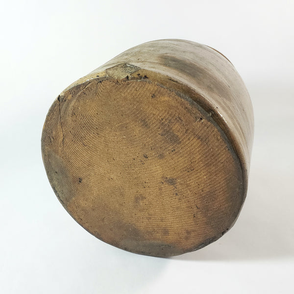 19th Century Stoneware Merchant Crock 3 Quart CW Schaffer Grocer Kingston New York