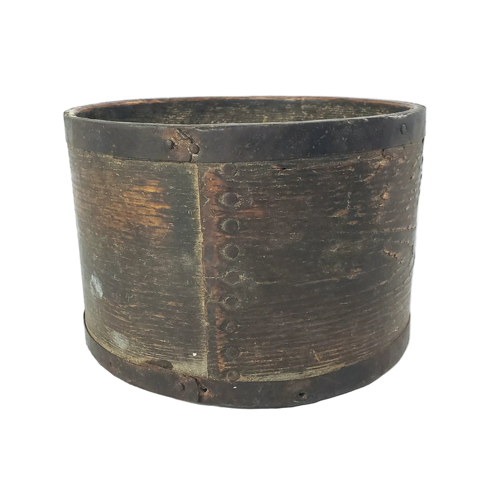 Antique 2 Quart Wooden Dry Grain Measure E.B. Frye & Son Wilton, NH Farmhouse Primitive