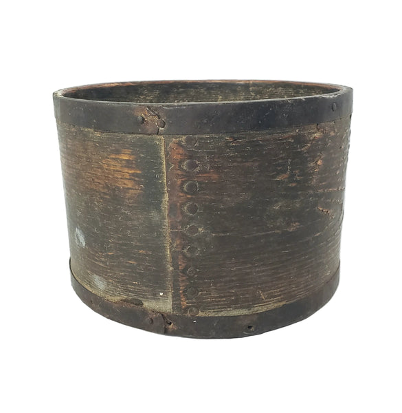 Antique 2 Quart Wooden Dry Grain Measure E.B. Frye & Son Wilton, NH Farmhouse Primitive