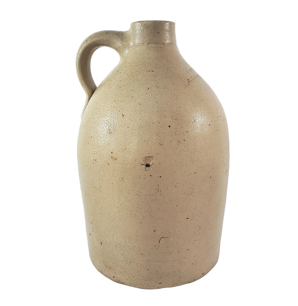 Antique Salt Glazed Stoneware Jug 1 Gallon Brady & Ryan Ellenville New York