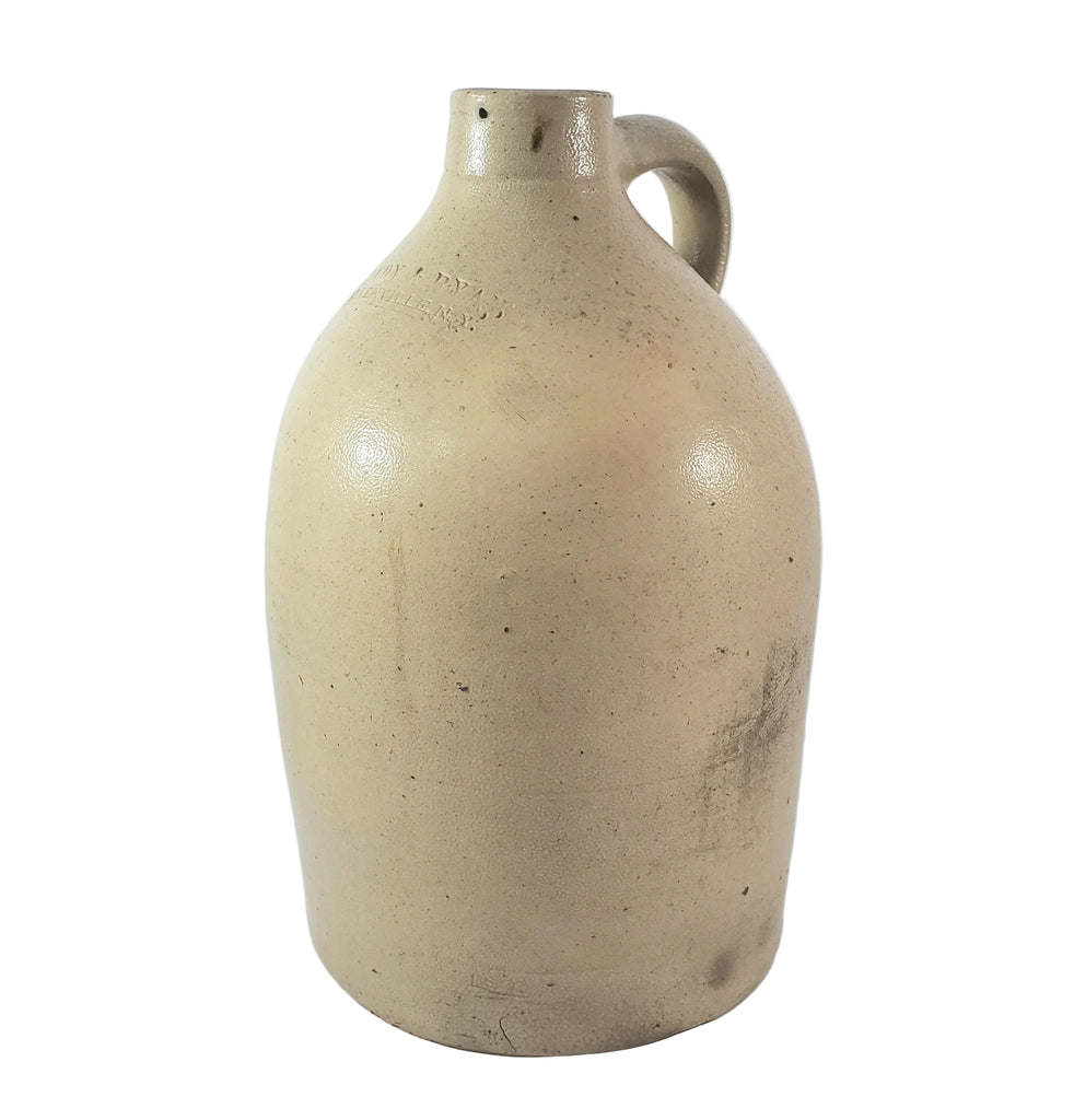 Antique Salt Glazed Stoneware Jug 1 Gallon Brady & Ryan Ellenville New York