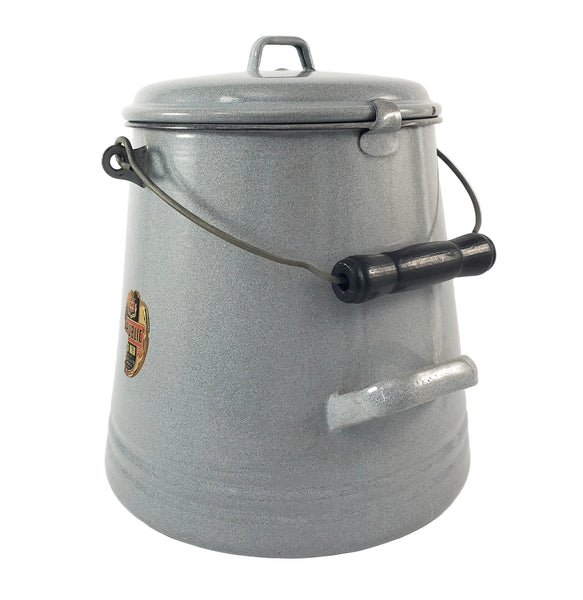 Vintage Large Gray Enamelware Chuckwagon Cowboy Coffee Pot 2 Gallon Public Brand