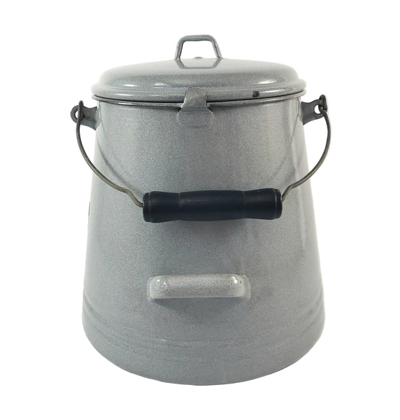 Vintage Large Gray Enamelware Chuckwagon Cowboy Coffee Pot 2 Gallon Public Brand