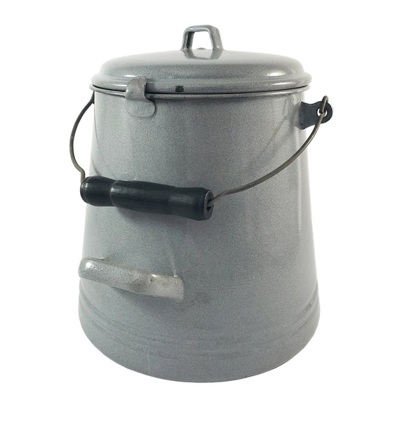 Vintage Large Gray Enamelware Chuckwagon Cowboy Coffee Pot 2 Gallon Public Brand