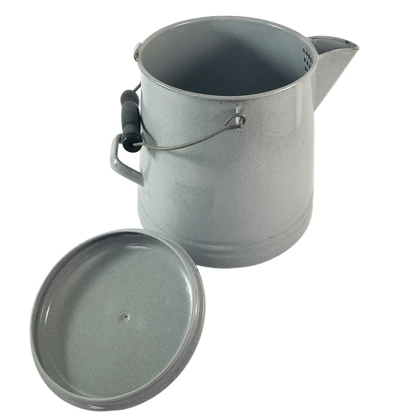Vintage Large Gray Enamelware Chuckwagon Cowboy Coffee Pot 2 Gallon Public Brand