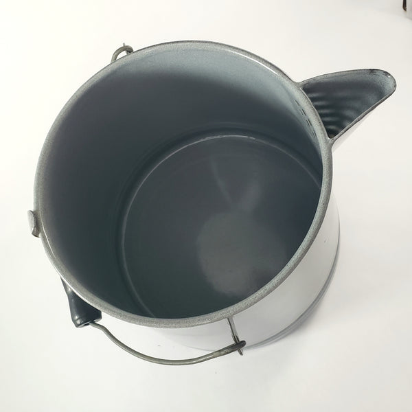 Vintage Large Gray Enamelware Chuckwagon Cowboy Coffee Pot 2 Gallon Public Brand