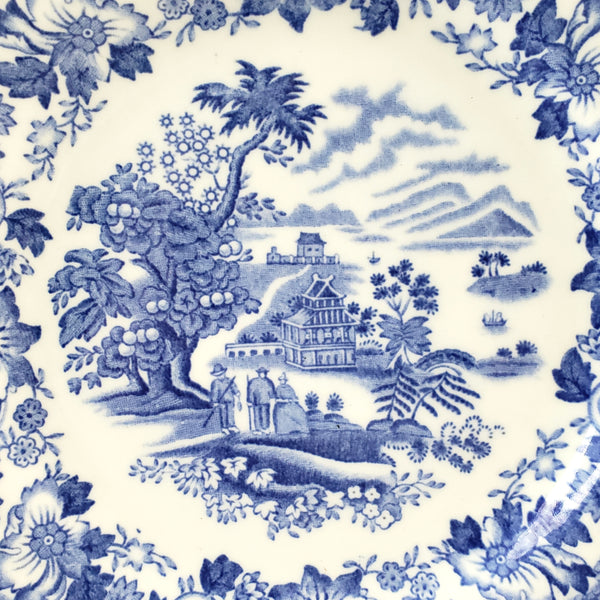 Vintage Wood & Sons Seaforth Blue 7" Dessert Plate Staffordshire England