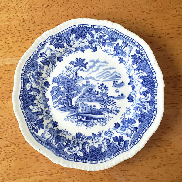 Vintage Wood & Sons Seaforth Blue 7" Dessert Plate Staffordshire England