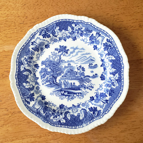 Vintage Wood & Sons Seaforth Blue 7" Dessert Plate Staffordshire England