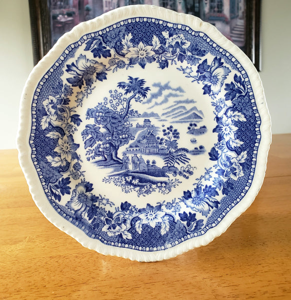 Vintage Wood & Sons Seaforth Blue 7" Dessert Plate Staffordshire England