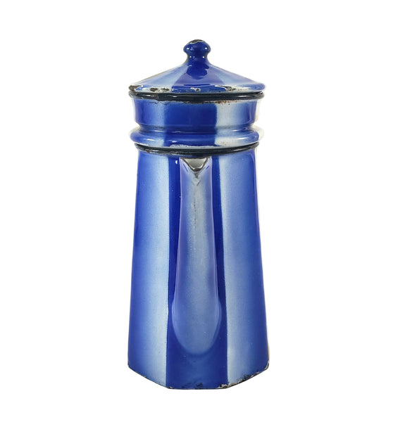 Vintage Art Deco Enamelware French Biggin Coffee Pot by Aubeco