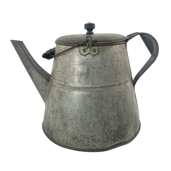 Primitive Large Tin Chuckwagon Cowboy Coffee Pot Bail Handle 2 Gallon