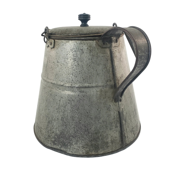 Primitive Large Tin Chuckwagon Cowboy Coffee Pot Bail Handle 2 Gallon
