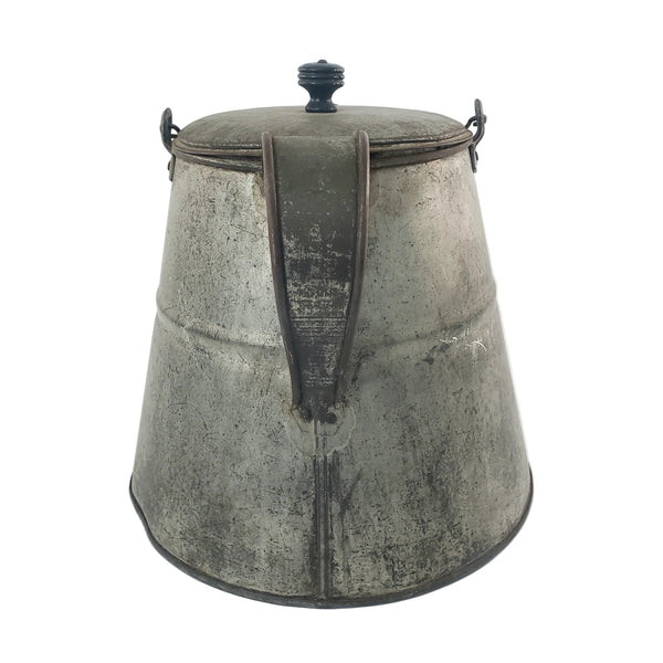 Primitive Large Tin Chuckwagon Cowboy Coffee Pot Bail Handle 2 Gallon