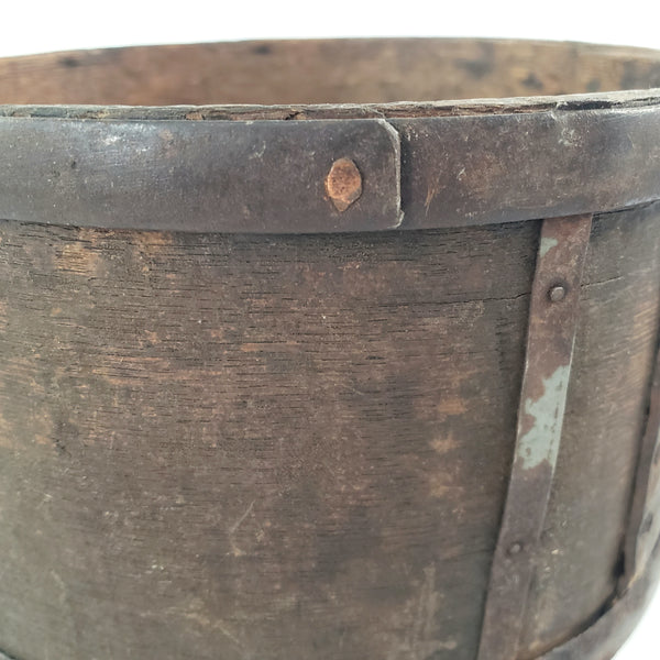 Rustic Primitive Bentwood Dry Grain Measure Metal Bands - 4 Quart Size