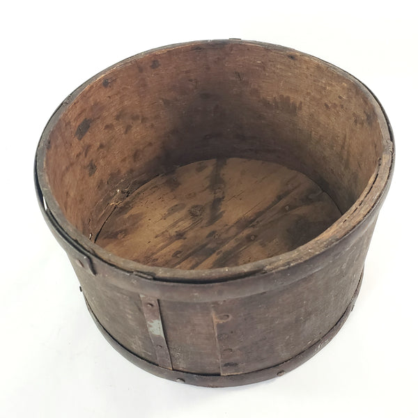 Rustic Primitive Bentwood Dry Grain Measure Metal Bands - 4 Quart Size