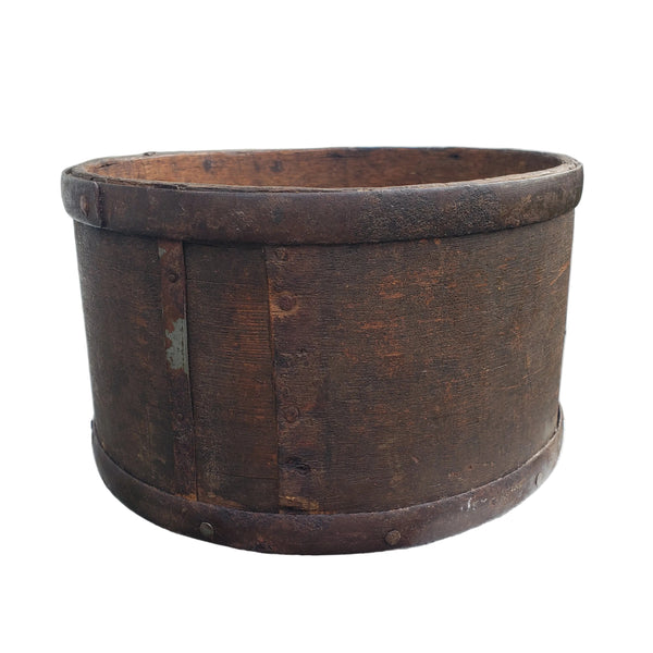 Rustic Primitive Bentwood Dry Grain Measure Metal Bands - 4 Quart Size