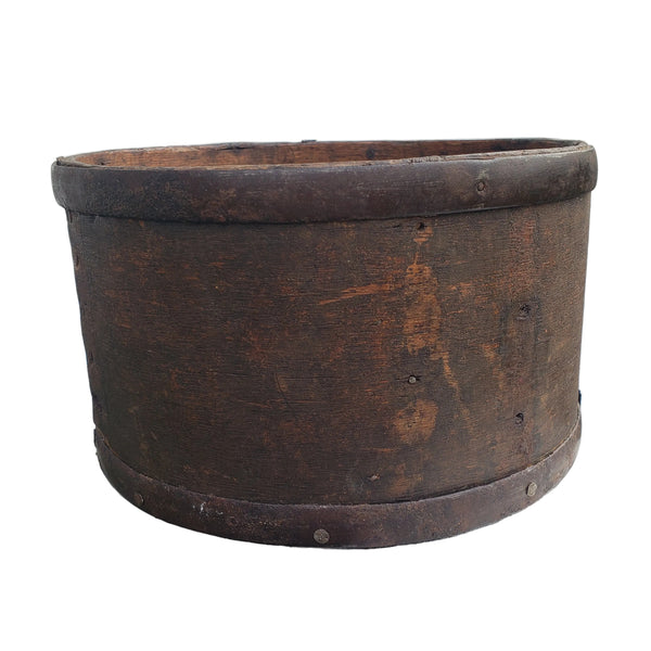 Rustic Primitive Bentwood Dry Grain Measure Metal Bands - 4 Quart Size