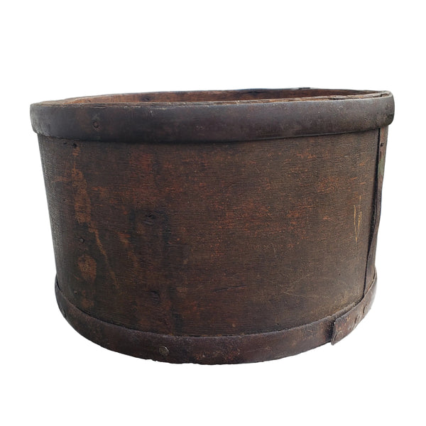 Rustic Primitive Bentwood Dry Grain Measure Metal Bands - 4 Quart Size