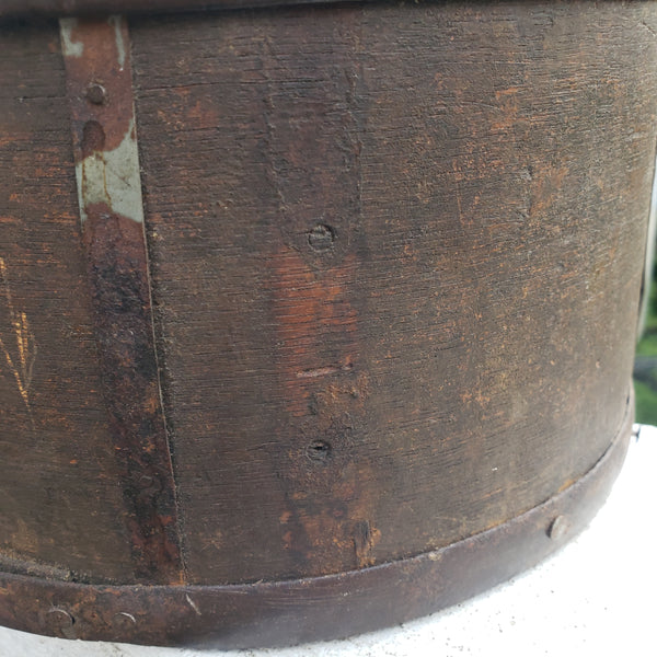 Rustic Primitive Bentwood Dry Grain Measure Metal Bands - 4 Quart Size