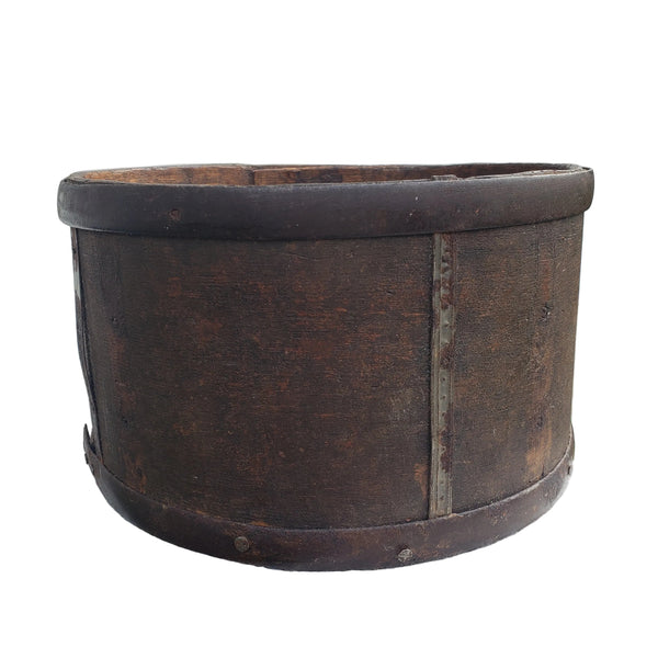 Rustic Primitive Bentwood Dry Grain Measure Metal Bands - 4 Quart Size