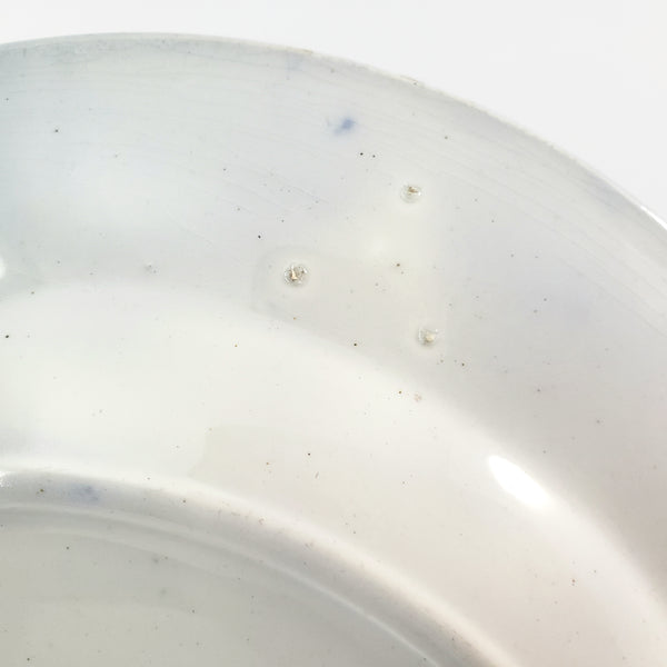 Antique Flow Blue Luncheon Plates "Amish Snowflake" Staffordshire, England