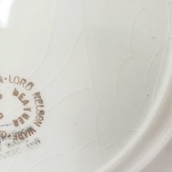 Mid-Century Lord Nelson Ware Salad Plate “Heather” Octagon Chintz Gold Gilt Rim England