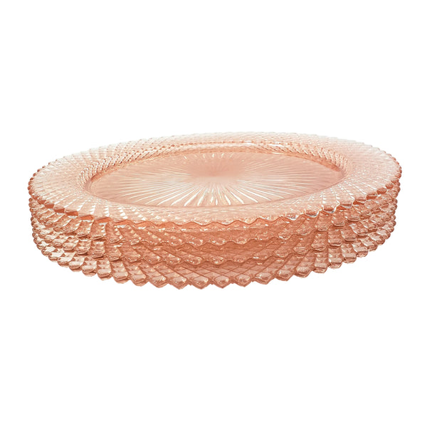 Pink Depression Glass Dinner Plates Set of 4 Miss America Pattern Anchor Hocking