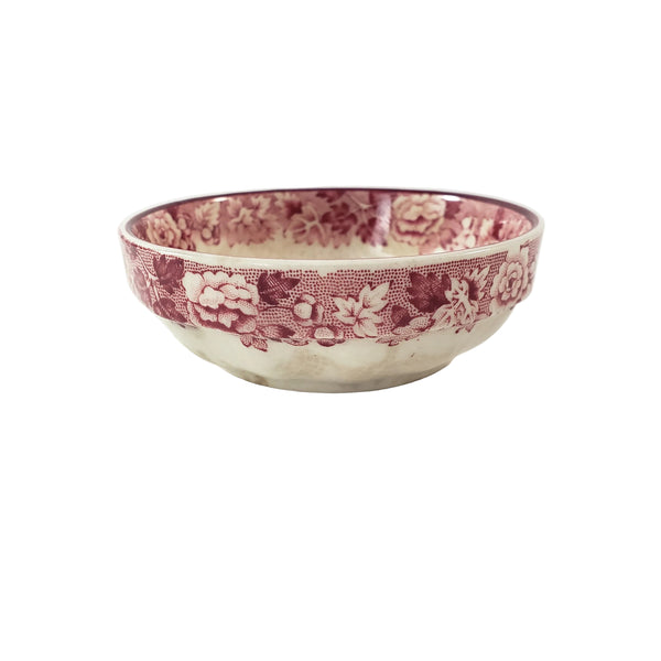 Vintage Pink Transferware Small Salt Dips Set of 4 Wood & Sons English Scenery England
