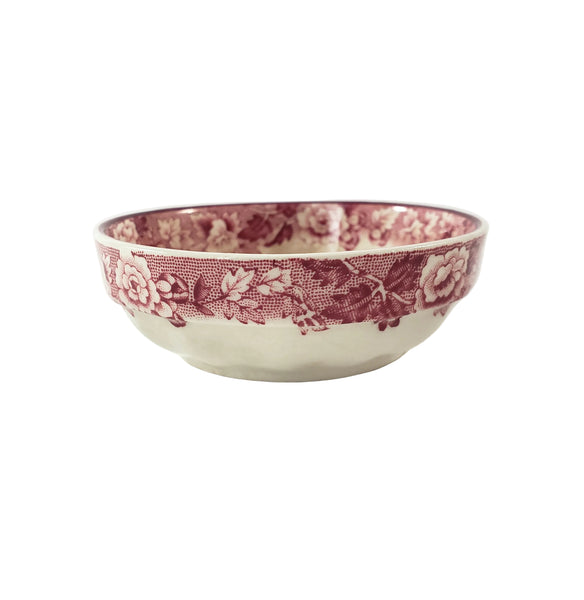 Vintage Pink Transferware Small Salt Dips Set of 4 Wood & Sons English Scenery England