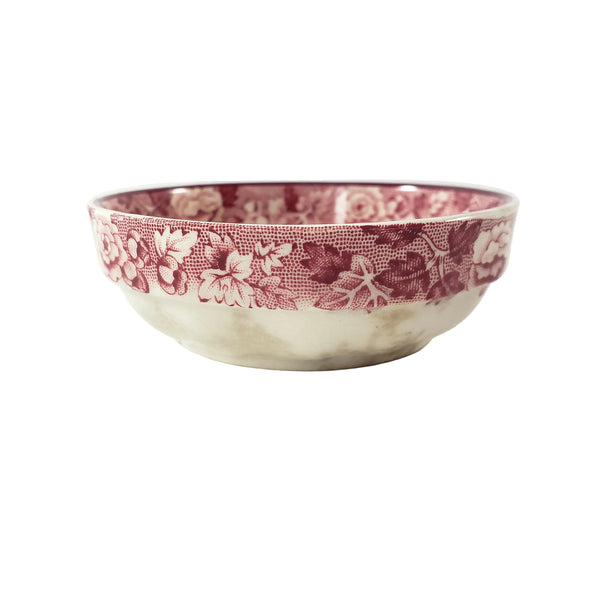 Vintage Pink Transferware Small Salt Dips Set of 4 Wood & Sons English Scenery England