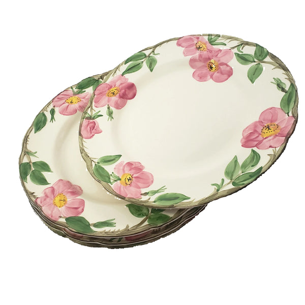 Vintage Franciscan Desert Rose Hand Painted Dinner Plates Set of 4 ~ TV Mark