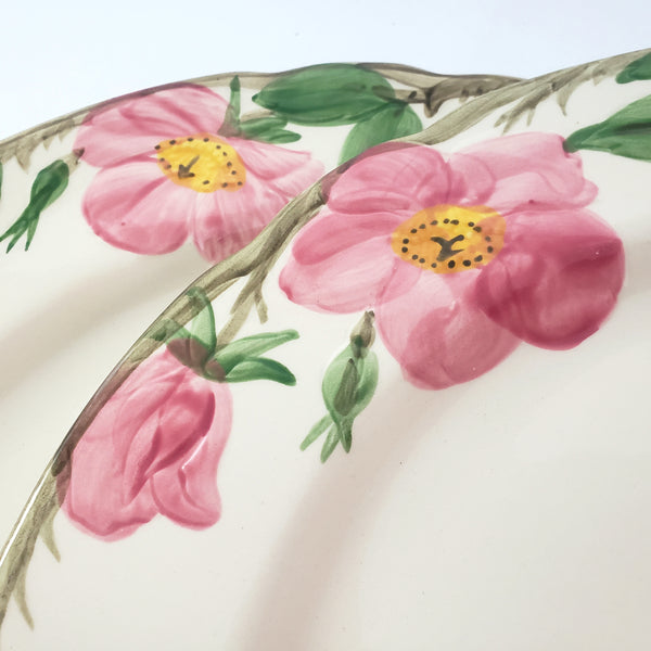 Vintage Franciscan Desert Rose Hand Painted Dinner Plates Set of 4 ~ TV Mark