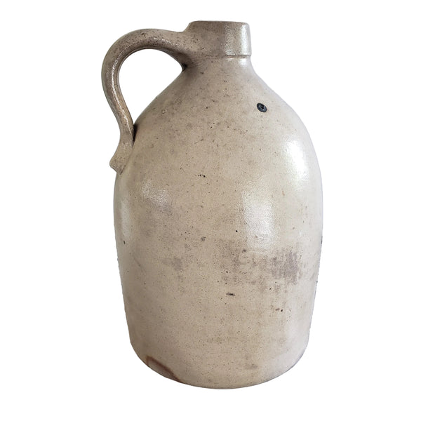 Antique Glazed Stoneware 1 Gallon Jug Evan Jones Pittston Pennsylvania